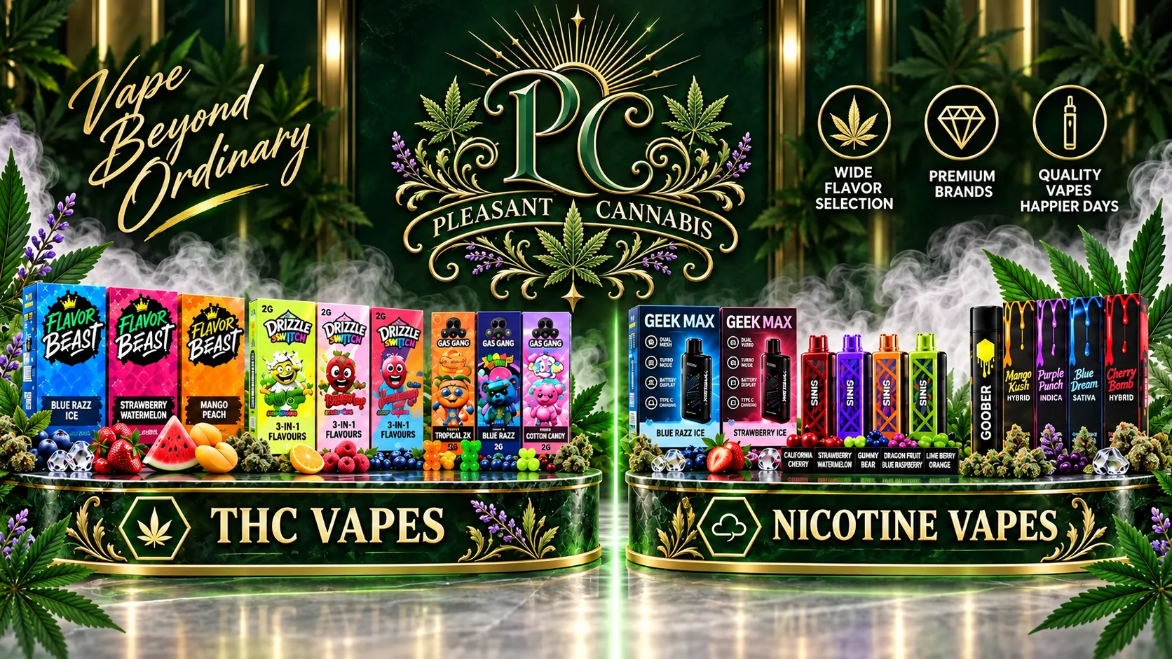 Pleasant Cannabis in Mount Pleasant / Midtown Toronto — nicotine vapes and THC vapes